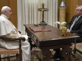 el presidente alberto fernandez con el papa
