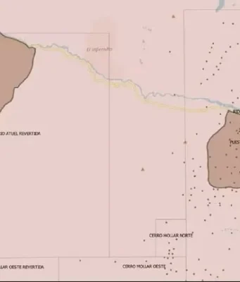 un mapa de las tierras otorgadas a los mapuches en mendoza