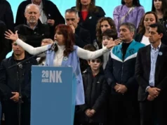 cristina kirchner, en el acto en plaza de mayo