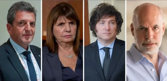 Massa - Bullrich - Milei - Larreta