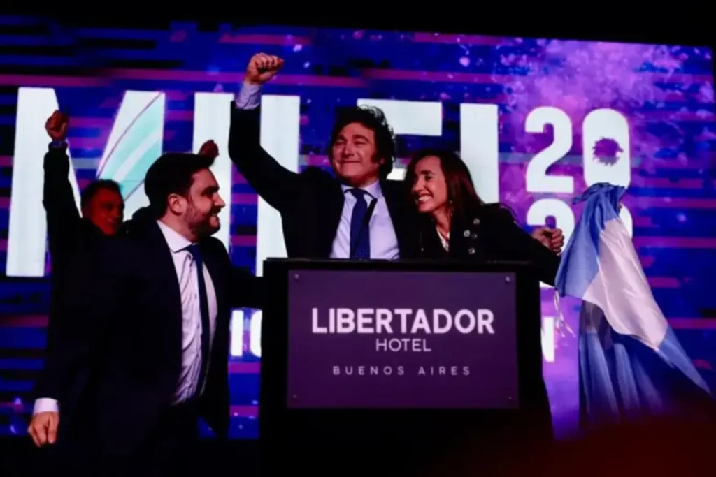 Javier Milei celebró el resultado de las elecciones