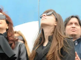 Cristina, Florencia, y Máximo Kirchner