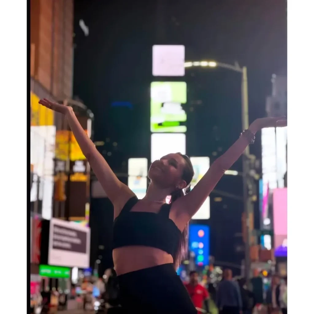 Pampita en Times Square
