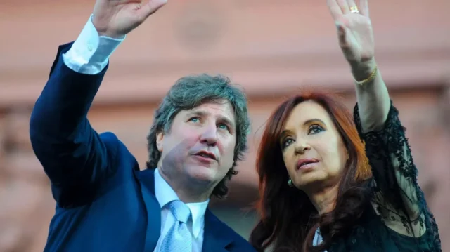 Cristina Kirchner junto a Amado Boudou