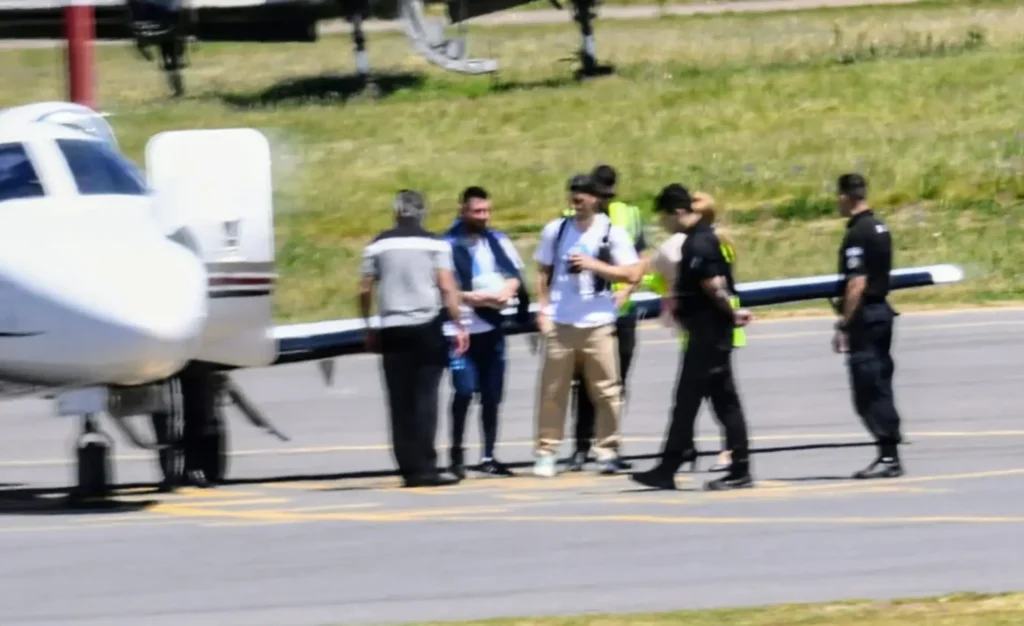 Messi luego de aterrizar en Rosario