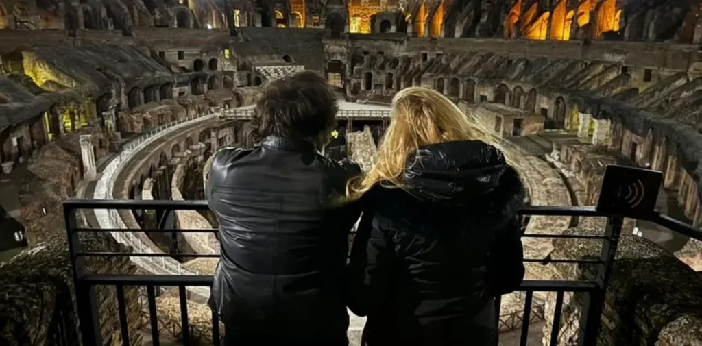 Javier Milei en el Coliseo de Roma