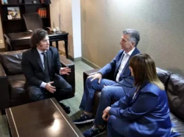 Milei junto a Mauricio Macri y Patricia Bullrich
