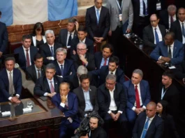 Los gobernadores en el Congreso, durante el discurso del presidente Javier Milei