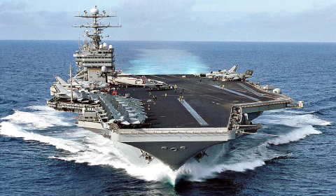 El portaaviones USS George Washington llegará a la Argentina desde Brasil