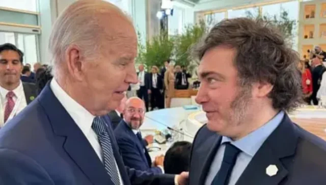 Joe Biden y Javier Milei