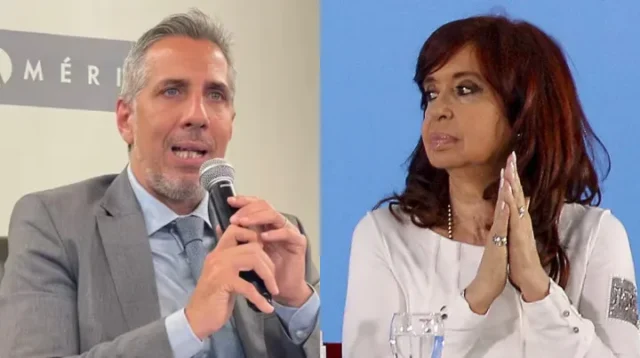 El fiscal Diego Luciani y la condenada Cristina Kirchner