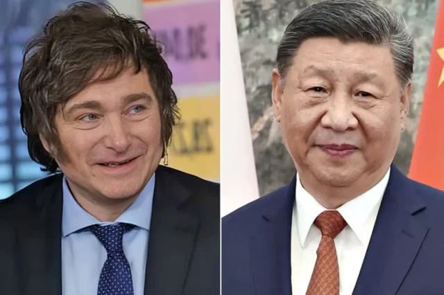 Javier Milei y el líder chino Xi Jinping