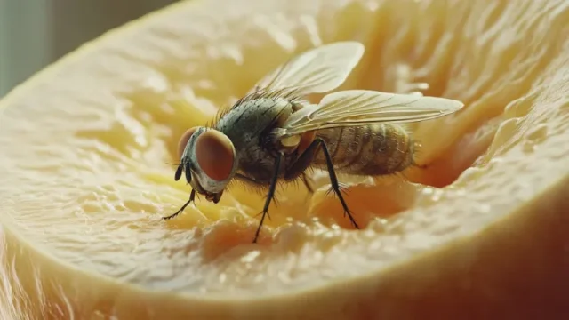 Las moscas de la fruta invaden la cocina