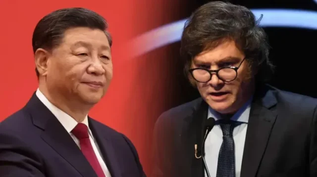 Xi Jinping y Javier Milei