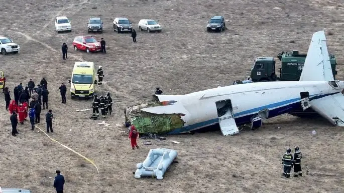 Kazajistán se estrelló un avión