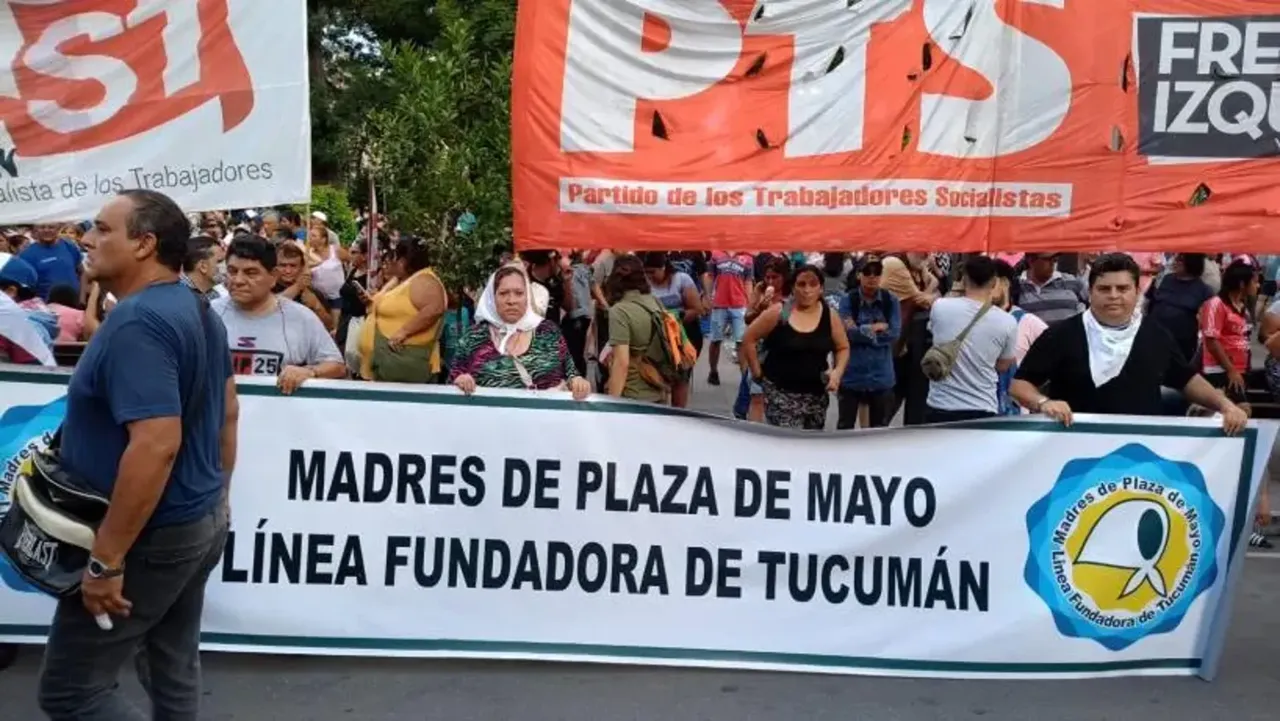 Madres de Plaza de Mayo L.F Tucuman repudian los dichos de Milei en Davos e invitan a un acto el 8 de febrero